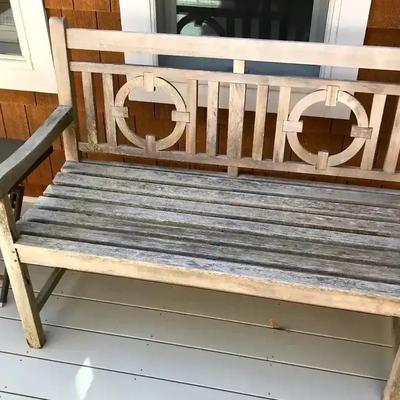 Patio Bench With Collapsible Hampton Bay Side Table