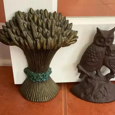 2 Iron Decorative Door Stops