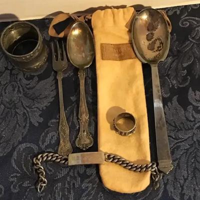Sterling Silver Lot Including Tiffany Spoon
