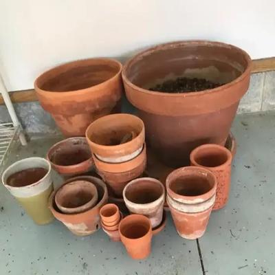 An Assortment Of Clay Planter Pots