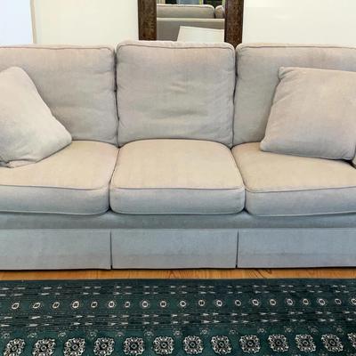 Beige Herringbone Sofa