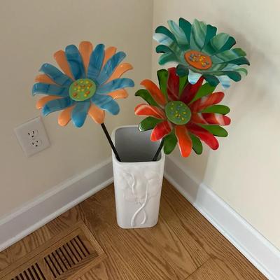 Glass Flowers In Vase