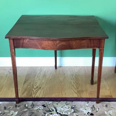 Inlaid Wooden Side Table With