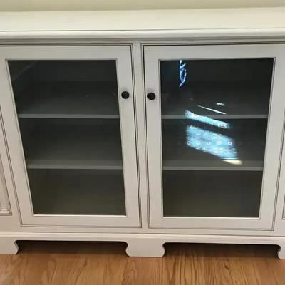 Painted Glass Front Cabinet