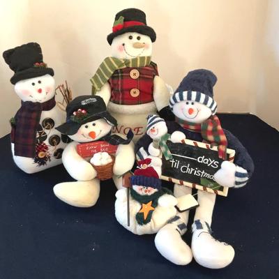 Lot Of 5 Snowmen