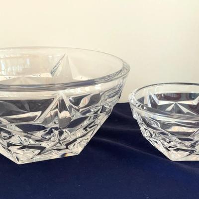 Pair Of Tiffany & Co Crystal Star Bowls