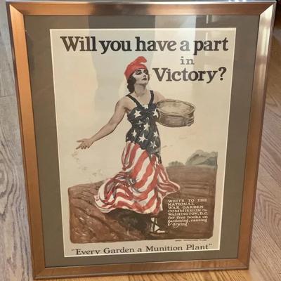James Montgomery Flagg WWI War Garden Print