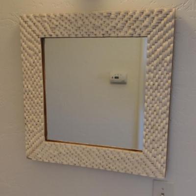 Wood frame mirror