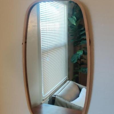 Retro Modern mirror with wood frame