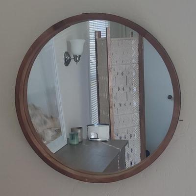 Retro Modern mirror with wood frame