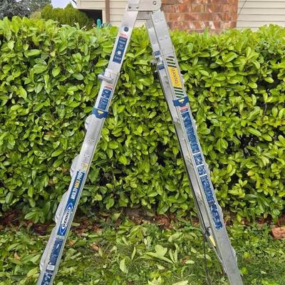 Werner Multi-Max Pro Aluminum Ladder Rated 375lbs. Broken Latch
