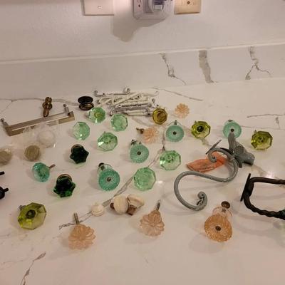Glass Knobs, Ornate Hooks, And Drawer Miscellaneous Pulls