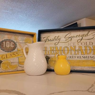 Lemonade Trays And Pitchers
