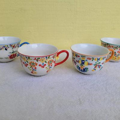 Anthropologie Cadiz Floral Mug 3D Flower Tea Cups 2