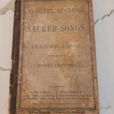 Gospel Hymns And Sacred Songs Copyright 1875
