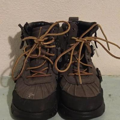 Ralph Lauren Polo Ladies Leather/Rubber Boots Size 8.5