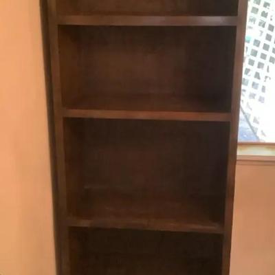 Dark Brown Bookcase with Side Paneling 