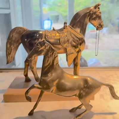Brass Horse Figurines