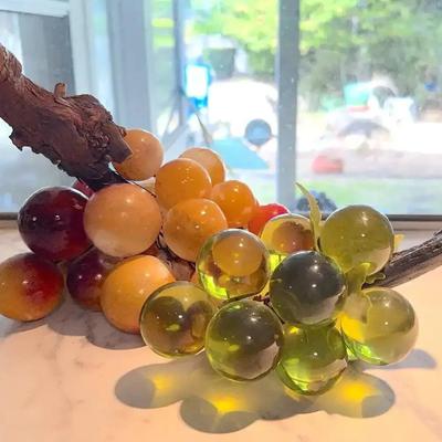 Mid-Century Glass Grape Cluster Décor – Two Bundles