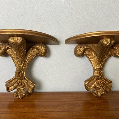 Italian Giltwood Wall Brackets