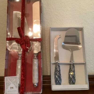Madison Ave Cheese Set & Cake Server Set 