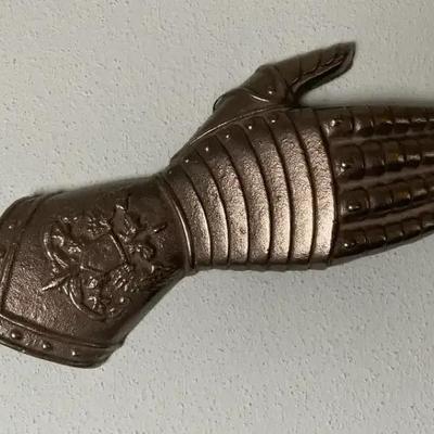 Decorative Wall Plaque of a Medieval Gauntlet