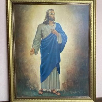 Jesus in Blue Robe--Print