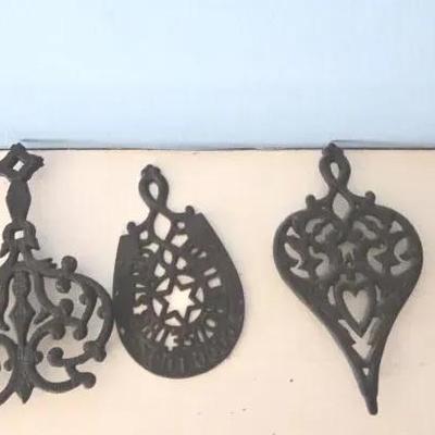 Decorative Black Metal Trivets