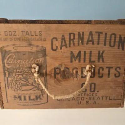 Carnation Milk Wood Box