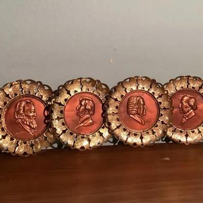Copper & Brass Composer Wall Plaques