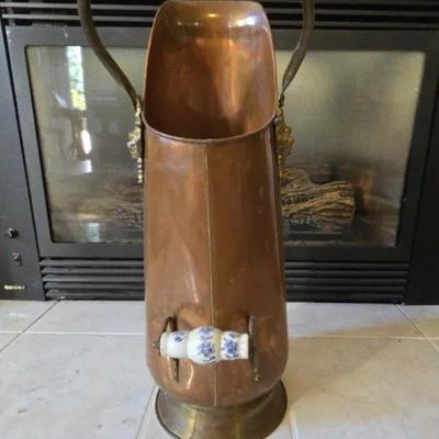 Dutch Copper and Brass Coal Scuttle