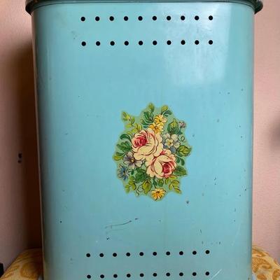 Blue Metal Hamper 1950-1960