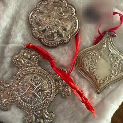 Towle Sterling Silver Christmas Ornaments (3 Pieces)