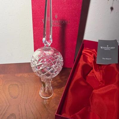 Waterford Crystal Tree Top Topper Xmas Ornament Star Ireland Made NIB