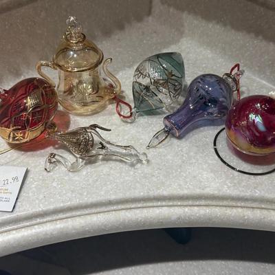 Blown Glass Elegant Ornaments 