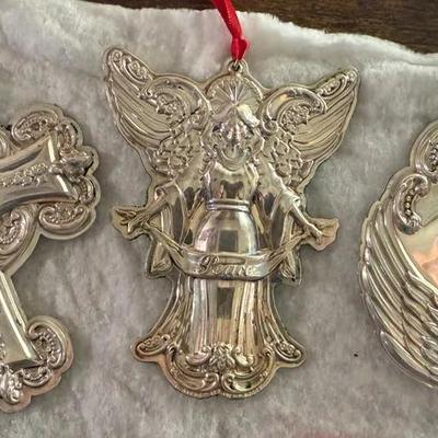 Wallace Sterling Christmas Ornaments (3 Pieces)