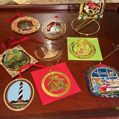 Gold Toned Flat 3D Ornaments 