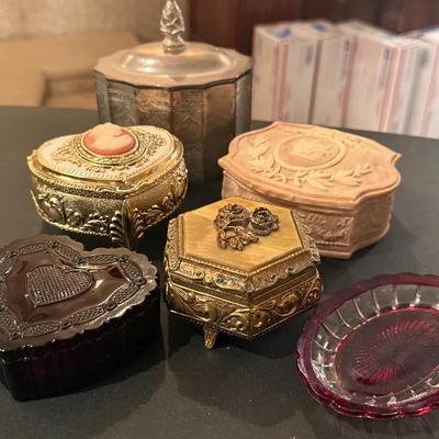 Godinger Silver, Incolay Stone, Cameo Gold Tones Avon Red And More 