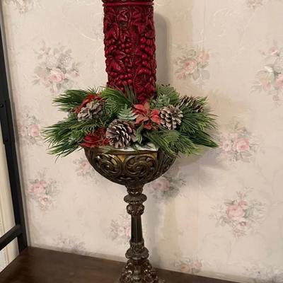Floral Brass Ornate Stand