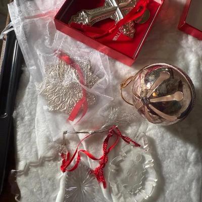 Wallace Silversmiths Sterling & Silverplate Christmas Ornaments – Cross, Bell & More