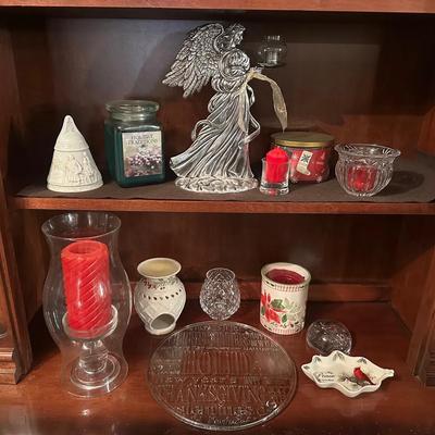 Holiday Candle & Décor Collection – Angel Holder, Lenox-Style Pieces, and Festive Accents