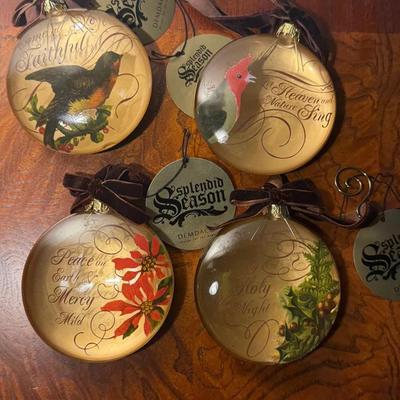 Demdaco Holiday Ornaments With Tags