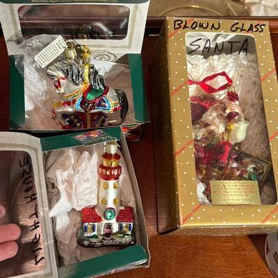 Collectible Vintage Blown Glass Ornaments Old World Christmas 