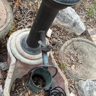 1995 Henri Studio Cast Stone Fountain – Rustic Pump Design