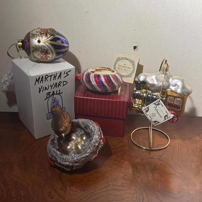 Waterford and Collectible blown Glass Ornaments