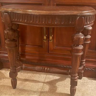 Antique Wooden Demilune