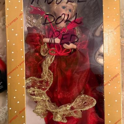 Red Angel Tree Topper With Box 
