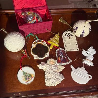 Lenox ,Royal Albert , Danbury Christmas Ornaments 