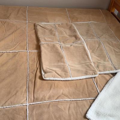 King Size “River Road” Sherpa Fleece Lined Comforter with Two Shams