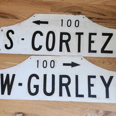 Vintage Downtown Prescott Street Signs